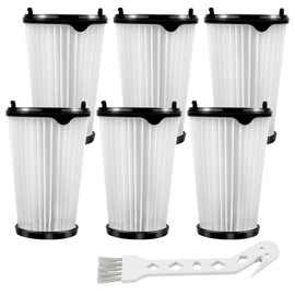 6-Pack HEPA Filters,VAF-1 Vacuum Filters Replacement for Electrolux Ergorapido Stick Vacuums – Compatible with EHVS2510AW & VS3510AR EL65522– Includes Bonus Cleaning Brush