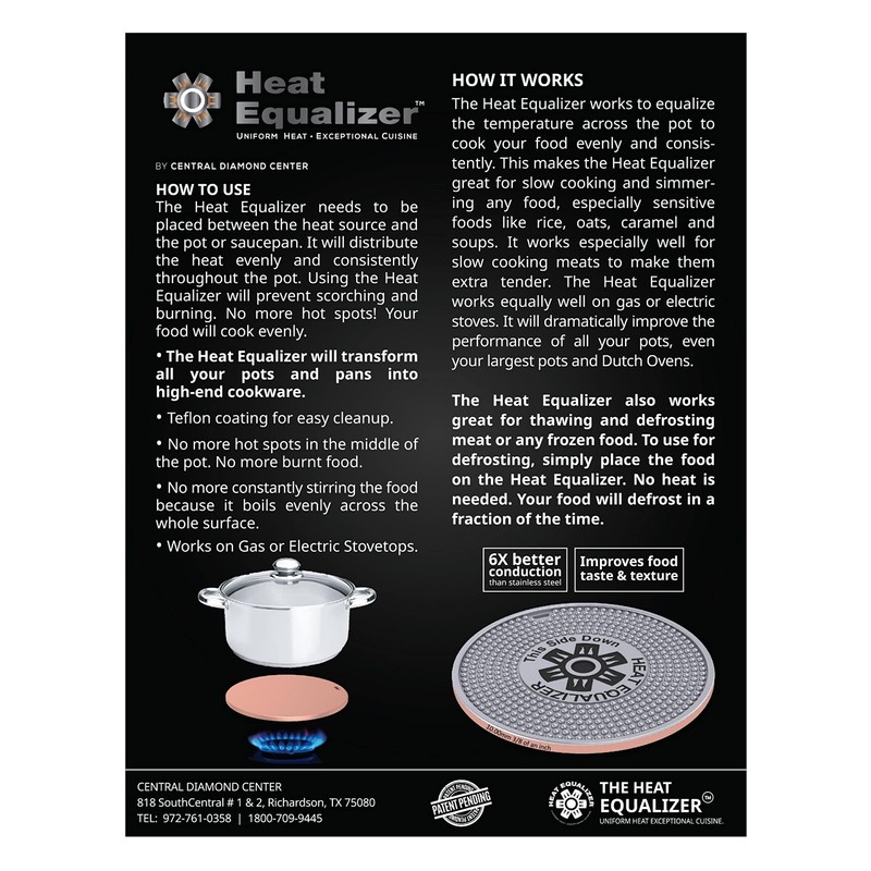 Set of 3 Heat Equalizer-Heat Diffuser for Gas Stoves 6”-8”-9.25