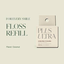 Plus Ultra Coconut Nylon Dental Floss Refill | Made with Recycled Nylon and Vegan Wax | 32 Yards (Pack of 1)