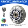 Porfoyo 8 Stück Inline Skate Rollen 72mm Inline Skate Räder,