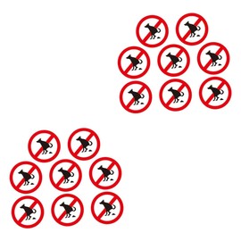 Gatuida 16pcs Beware of Dog Stickers No Pooping Warning Signs Vinyl Dog Stickers for Pet