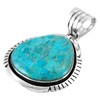 Turquoise Pendant Necklace Sterling Silver 925 (Sterling Silver Pendant with