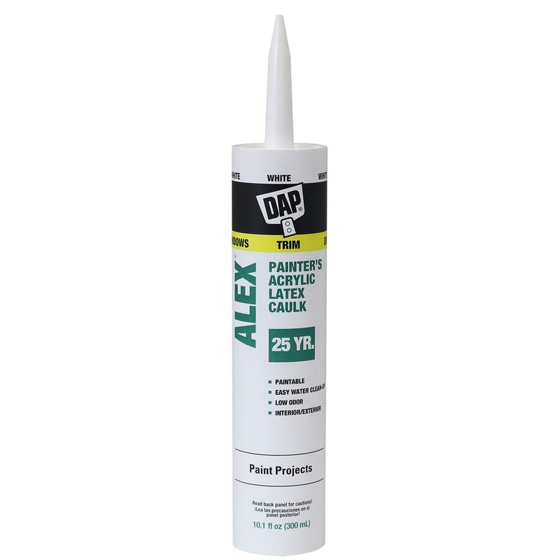 DAP Alex Painter's Acrylic Latex Caulk, White, 10.1 Oz 30