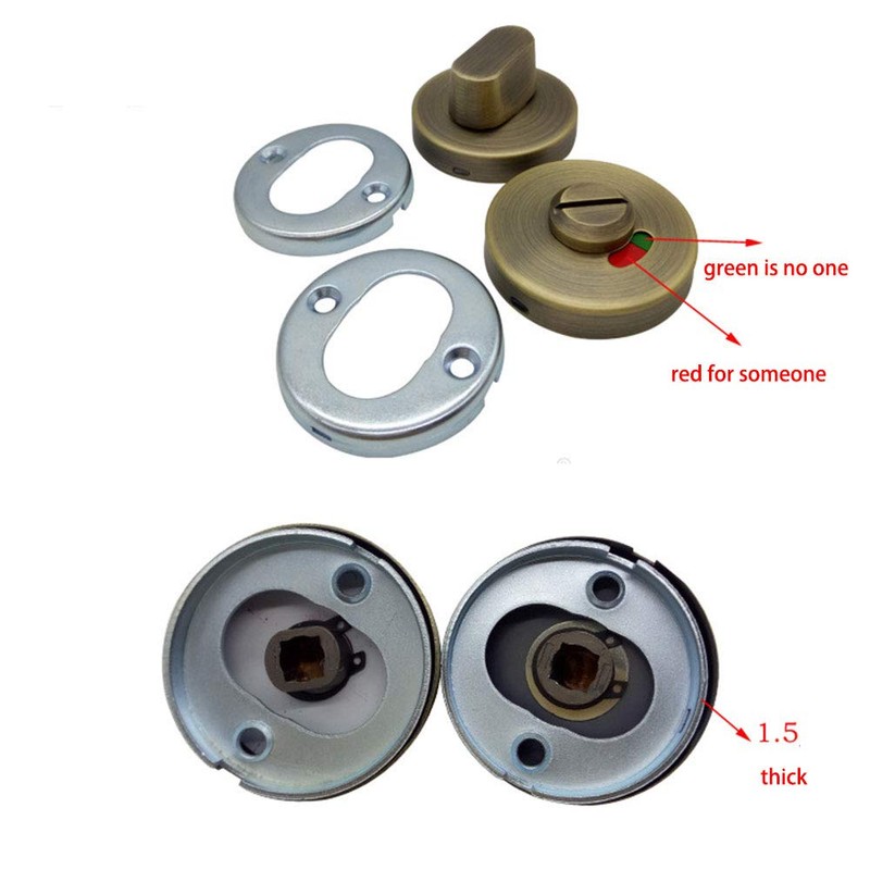 Stainless Steel Bathroom Door Lock Swivel Release Privacy Screen Bolt