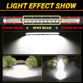 farviewautolight 10inch 180W LED Light Bar Slimest Spot Flood Combo Work SUV Offroad ATV UTV US