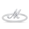 CloseoutWarehouse 925 Sterling Silver Initial M Script Ring Size 8