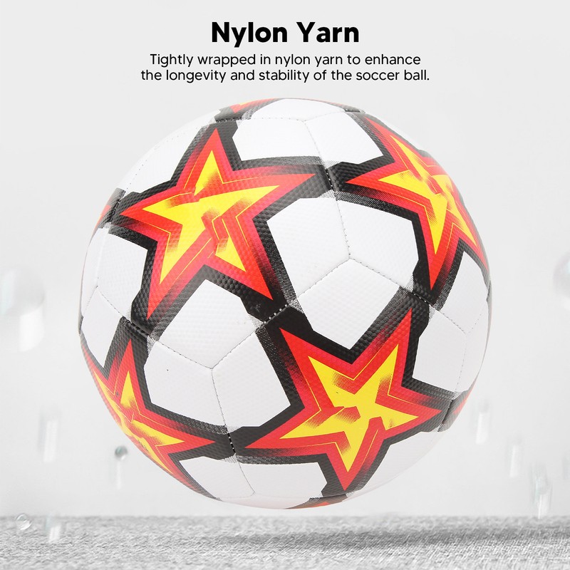 Sports Soccer Balls Size 5 PU Star Pattern Traditional Soccer