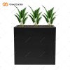 Large Rectangular Black Galvanized Steel Planter Boxes Outdoor Garden Flower