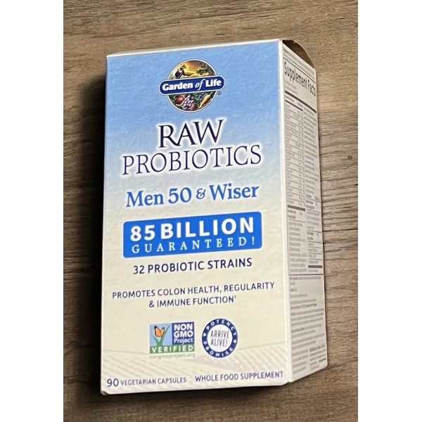 100% Pure Garden of Life Raw Probiotics Men 50 &
