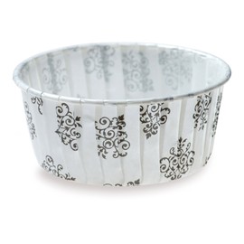 Panificio Premium 5-oz Baking Cups: Large-Pleated Ridge Cups Perfect for Muffins, Cupcakes or Mini Snacks - Vintage Floral Design - Disposable and Recyclable - 200-CT - Restaurantware
