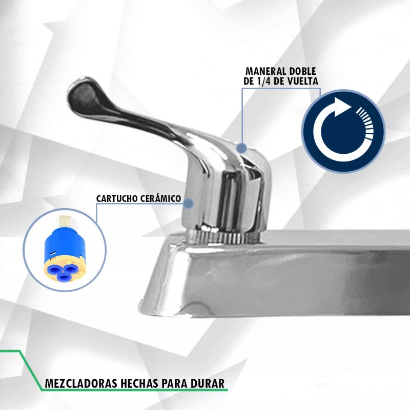 Prez Grifo Mezcladora Fregador Llave Acero Inoxidable Sp-80002-1