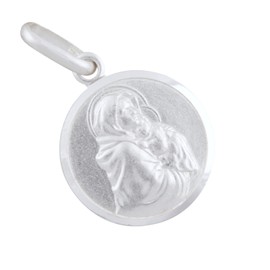 Virgin Mary, Madonna with Jesus child, small Pendant from 925 Silver