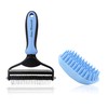 Sense Hometek Undercoat Rake Comb With Bath Brush for Dogs