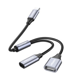 ANDAPA Adaptador USB C a Dual USB, Divisor USB C para MacBook Pro/Air
