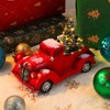 ASVEL 17 cm Camión Casa de Campo Rojo, Decoracion Navidad