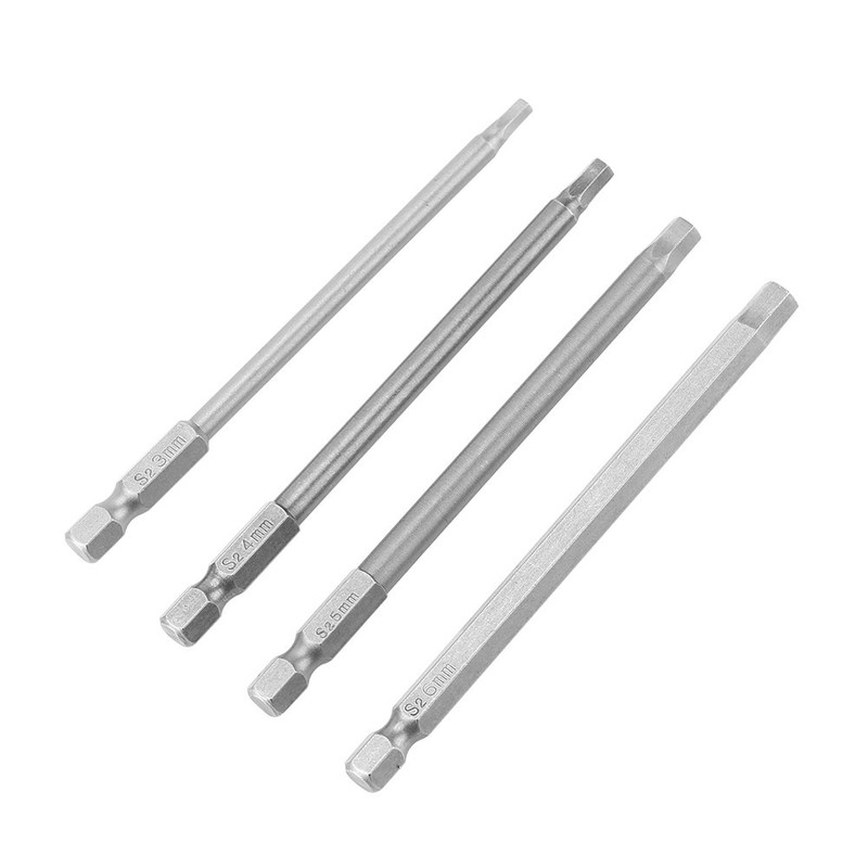 Long Magnetic BST Screwdriver Bits, Akozon 10 Pieces (Slotted +