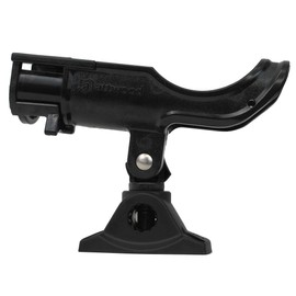 Attwood 5009-4 Heavy-Duty Adjustable Rod Holder with Combo Mount, Black Finish