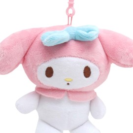 MENBLY My-Meloday Plush Keychain - Cute Mini Backpack Hanger with Carabiner Clip, Gift for Women and Girls|5.1" x 3.5" (Red)