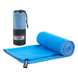 Lonwiner Mikrofaser Handtuch, Schnelltrocknendes Sporthandtuch Reisehandtuch Schnelltrocknend Sport Handtuch Gym, Himmelblau