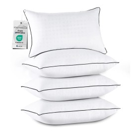 Jollyvogue Pillows King Size Set of 4 Cooling and Supportive Bed Pillows with Super Soft D