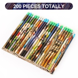 Kolewo4ever 200 Pieces Animal Pencils Galaxy Sky Pencils Alpaca Tiger Flamingo Natural Animal Pencils for Teachers Classrooms Reward Party Supplie School,Learning Activities (200)