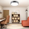 Wheatronic LED Ceiling Light Flush Mount 24W, Black Kitchen Light