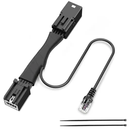 Radar Detector Power Adapter RJ11 Plug (10P Type D) Compatible with GMC,Chevy,Cadillca,Buick,with Auto-dimming Rearview Mirror,Radar Detector Adapter Cable,Clean Install