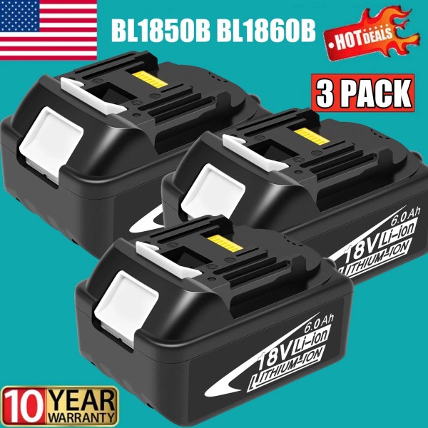 Unbranded Replace 6.0Ah For MAKITA BL1850B 18V LXT LITHIUM BATTERY