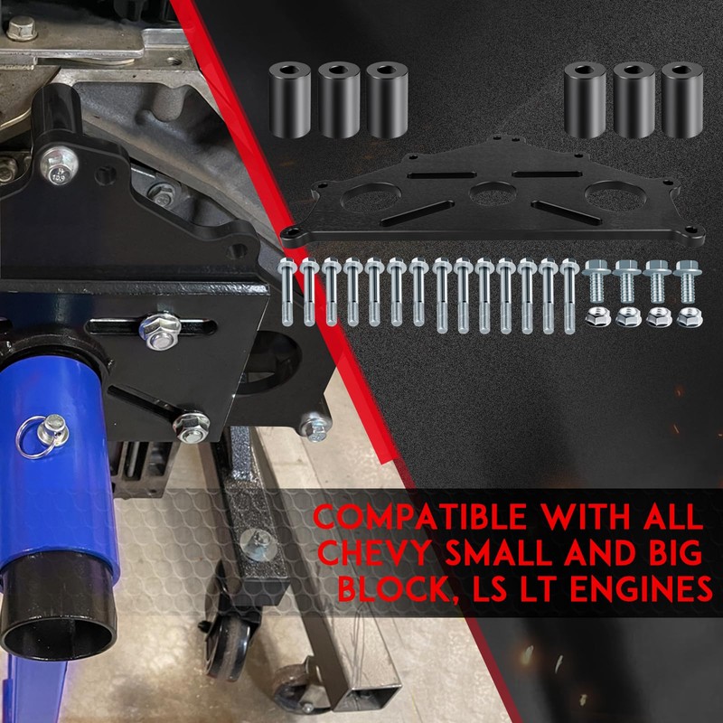 ZIBOPAR Engine Safe Stand Adapter Plate Compatible with Chevy LS1