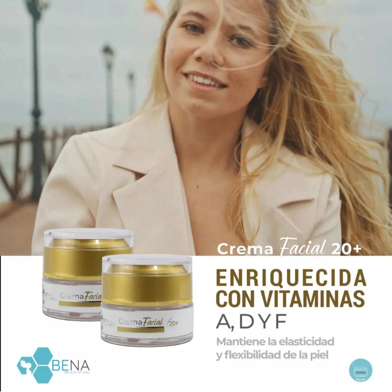 BENA Skincare Kit Serum Acido Hialuronico Jabon Crema Facial Bena