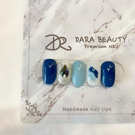 Dara Beauty May Art of the MonthBlue Paint Nails❣ - Nail Glue / 다라뷰티 5월 이달의아트블루 페인트네일❣ - 네일글루