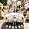 Decorazioni per auto da matrimonio, set decorativo da matrimonio “Just