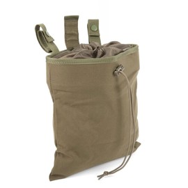 CAT Outdoors MOLLE Dump Pouch Large with Drawstring - Foldable Tactical Mag Dump Pouch for Duty Belt - Roll Up Dump Bag Tactical for Airsoft Magazine - MOLLE Drop Pouch (OD Green)