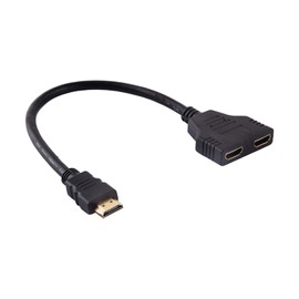 Bewinner Adaptador Conmutador HDMI 1 Entrada 2 Salida, 1080P HDMI Macho a Doble HDMI Hembra Cable Adaptador de Divisor de 1 a 2 vías para TV HD, 1 HDMI Macho a 2 Divisores HDMI Hembra