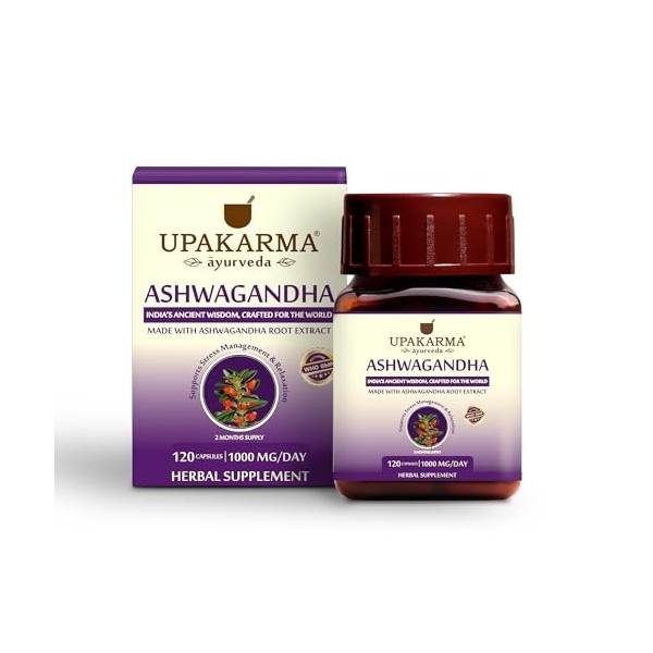 UPAKARMA Ashwagandha | 60 Day Supply | Pure Extract Based