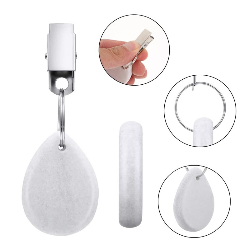 8Pcs Tablecloth Weights, Marble Teardrop Heavy Duty Tablecloth Pendants with