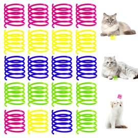 ZITUZY 20 Stücke Cat Katzenspielzeug Spirale, Buntes Katzenspielzeug, Interaktives Spirale Katzenspielzeug, für Katzen, Kätzchen, Haustiere