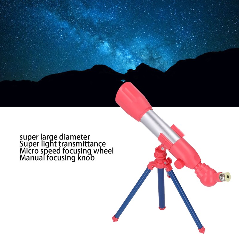 Kids Telescope Educational HD Viewing Manual Knob 3 Different Magnifications