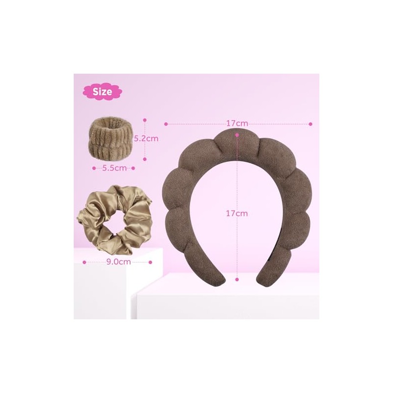 Conjunto WD&CD en café: diadema de esponja con diseño nube