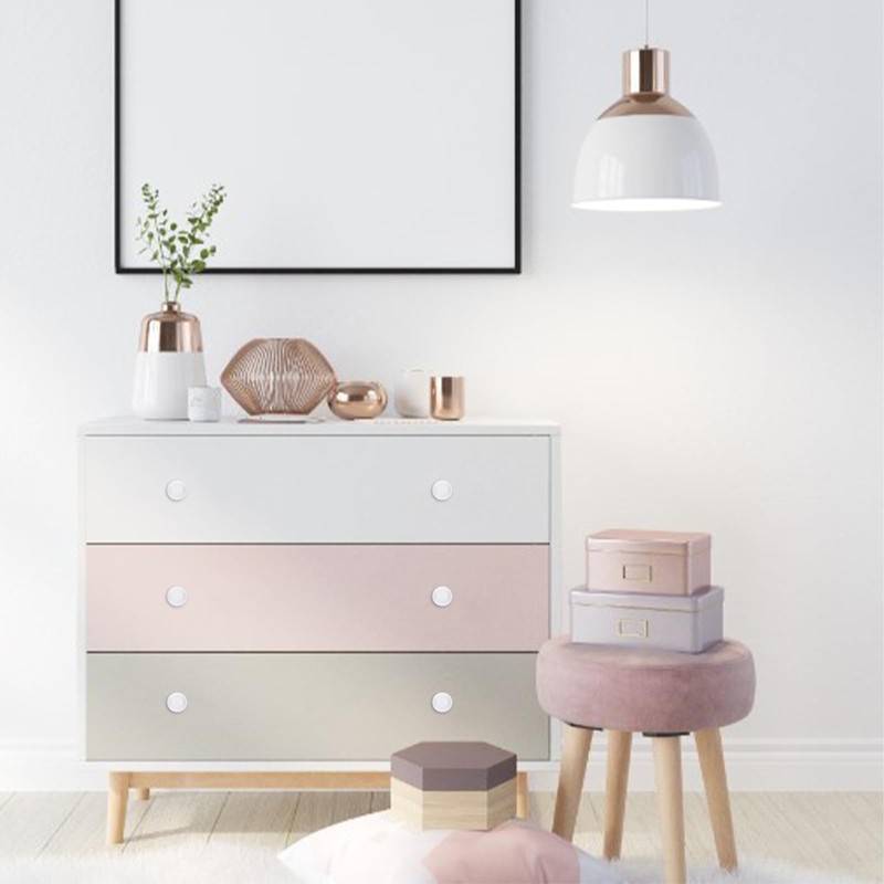 MOROBOR Self-Stick Drawer Knobs Pull Handle, 20pcs Plastic Handles Cabinet