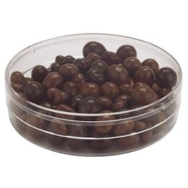 Pioneer Plastics 173C Clear Round Plastic Container with Frosted Bottom, 6" W x 1.375" H, Pack of 12