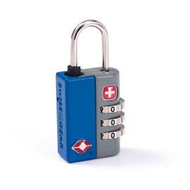 SwissGear TSA-Approved Travel Sentry Combination Luggage Lock with Resettable Combo and Inspection Indicator, Blue, One Size