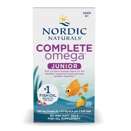 Nordic Naturals Complete Omega Junior, 283 mg por cpsula, 90 mini cpsulas sabor limn, para nios de 6 a 12 aos                                         