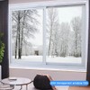 Preshwous Window Insulation Kit, Transparent Cuttable Window Film with Adhesive