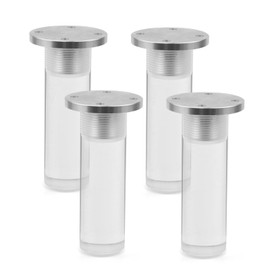 Chinflly Acrylic Furniture Legs,4.72" Height Clear Modern Sofa Legs for Couch, Sofa, Chair, Table, Dresser, Bed, Cabinet, Ottoman,DIY Decor Cabinet Replacement Feet