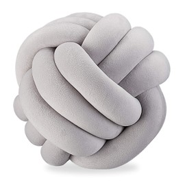 Relaxdays Knot Cushion, Knotted Cushion for Sofa, Decorative, Scandinavian, Decorative Cushion, Knots, Diameter 25 cm, Various Colours