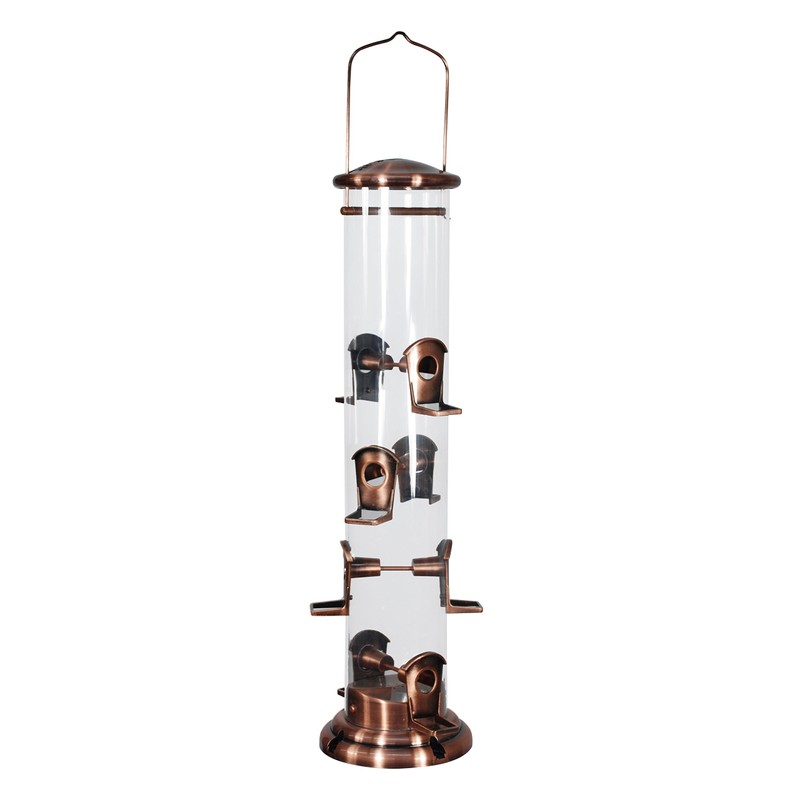 Woodlink Brushed Copper Mega Tube Bird Feeder