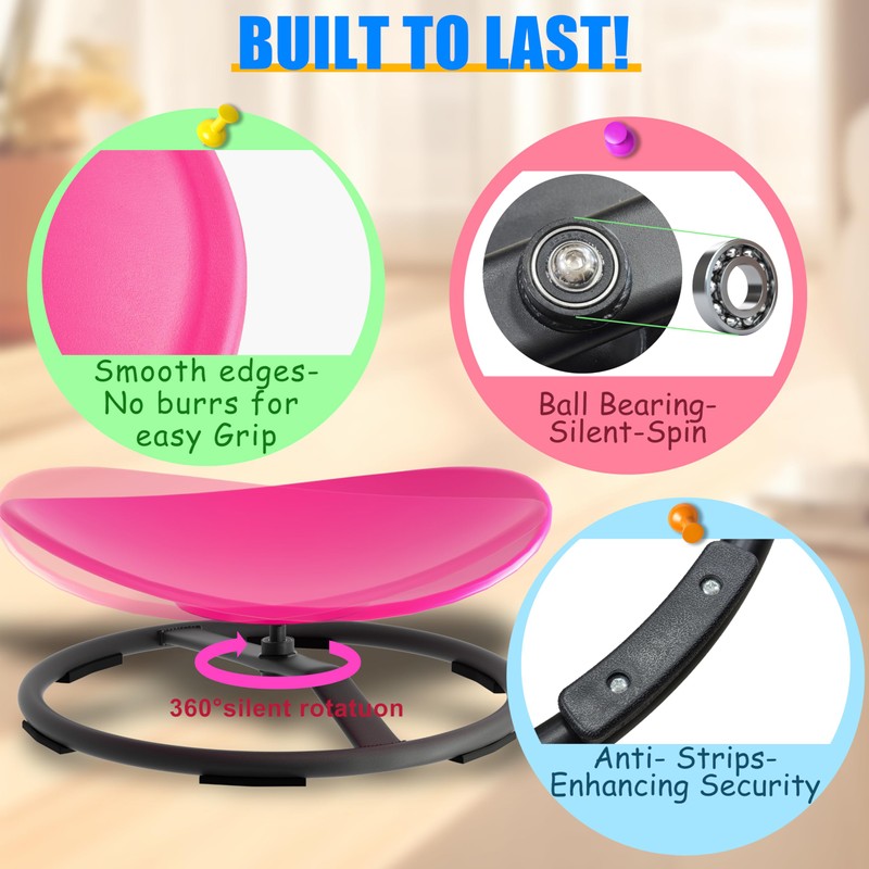 CHICAURA Spinning Chair for Autistic Kids, Autism Sensory Spinny Swivel