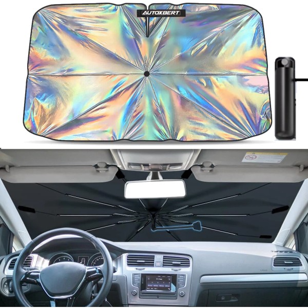 AUTOXBERT Car Windshield Umbrella Sunshade UV-Heat Block Sun Shade Front