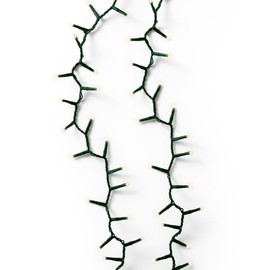 Lumineo 500 LED Warm White Christmas Compact Lights Set, Green Wire, Timer Included, 8 Functions